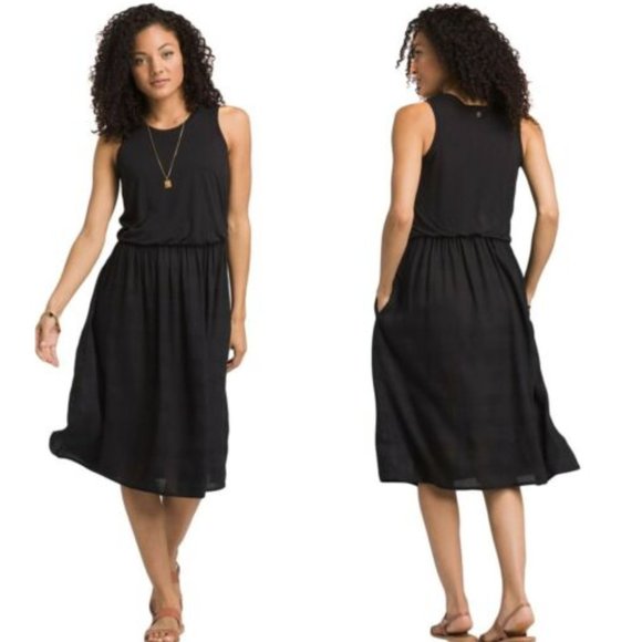 prAna Perry Sleeveless Blouson Midi Dress Women's Size M - Picture 3 of 11